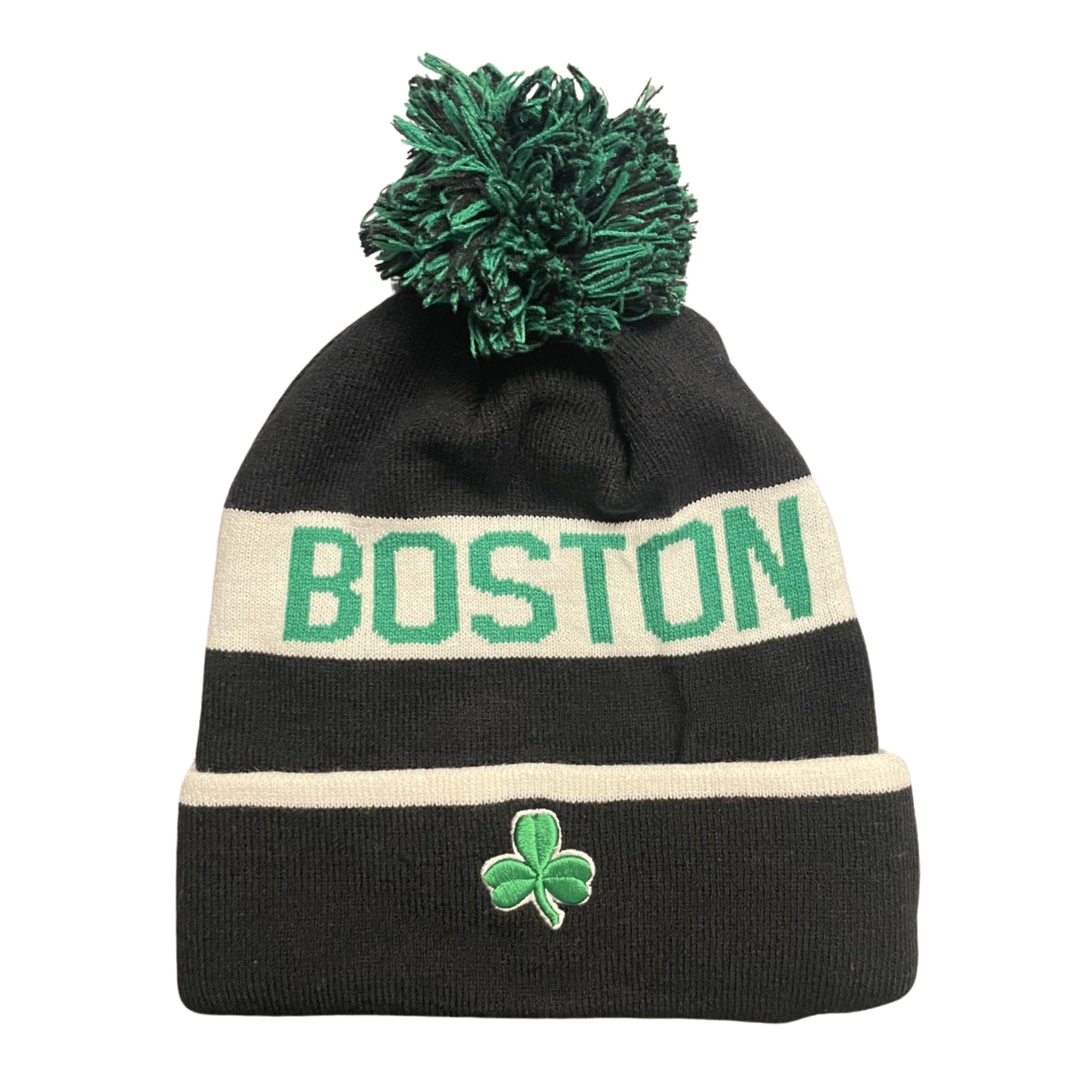 boston pom beanie, green