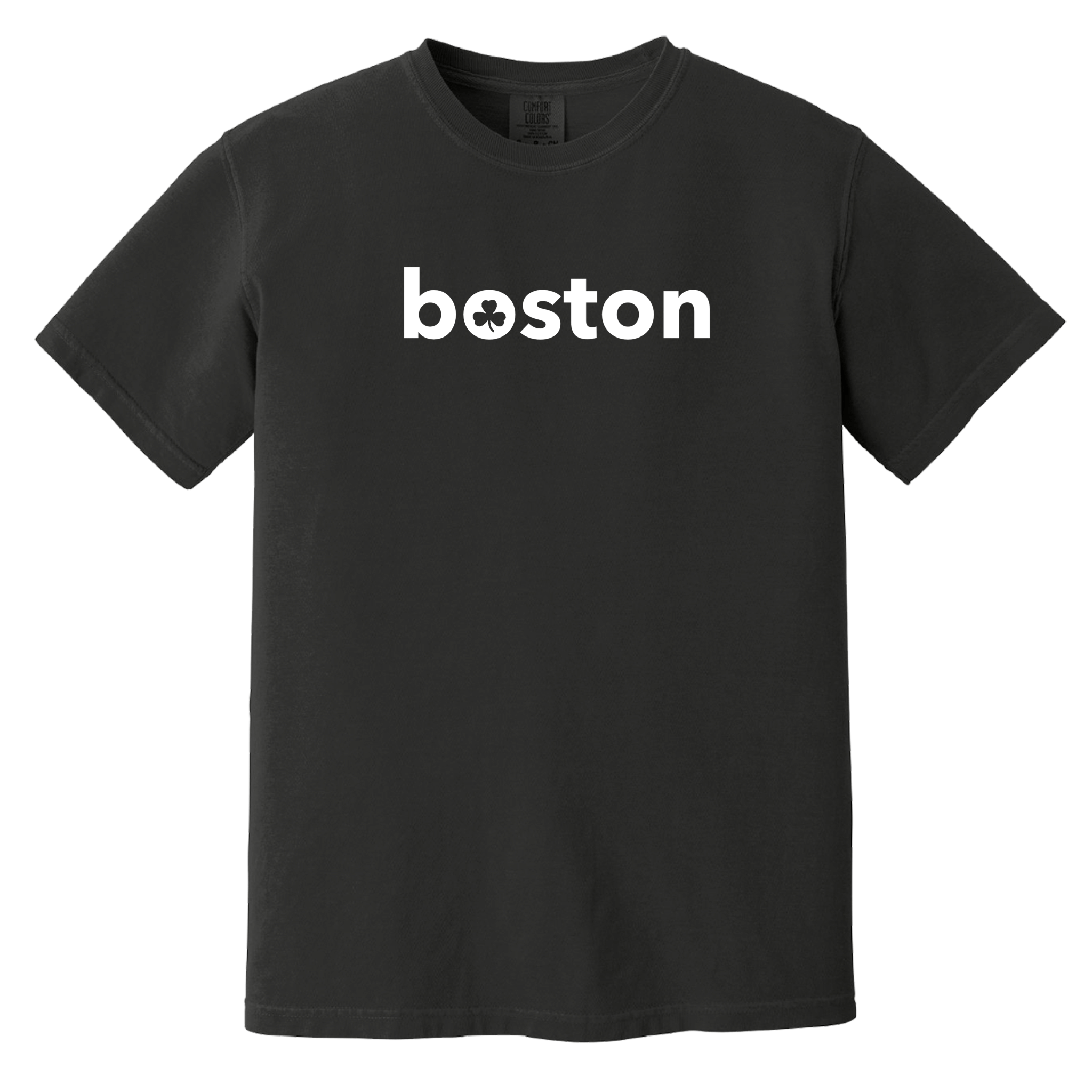 Boston 90's Shamrock Comfort Colors T-Shirt, black