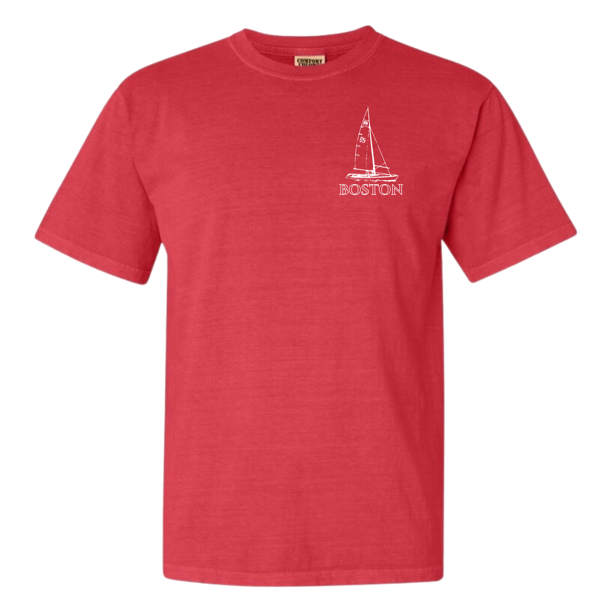 Boston Sailboat Comfort Colors T-Shirt, watermelon