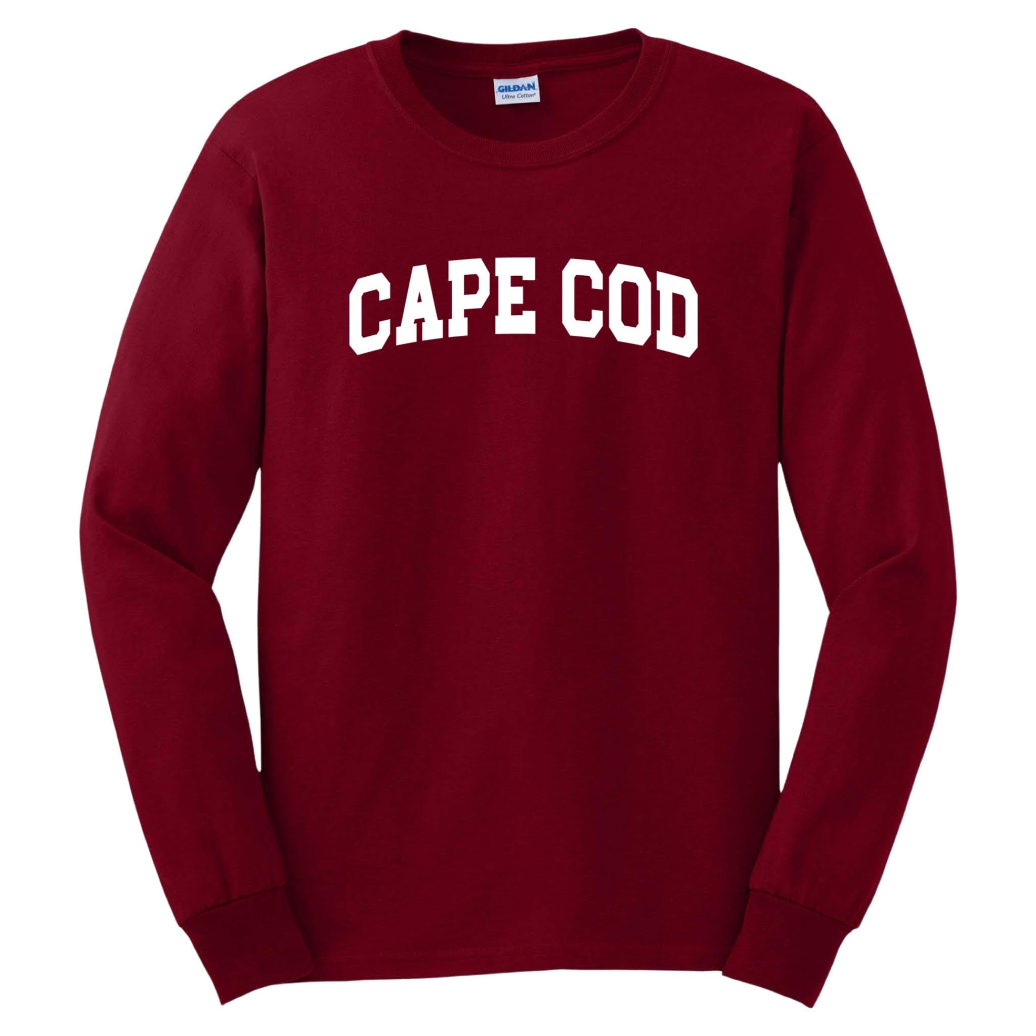 cape cod long sleeve t-shirt, cardinal red