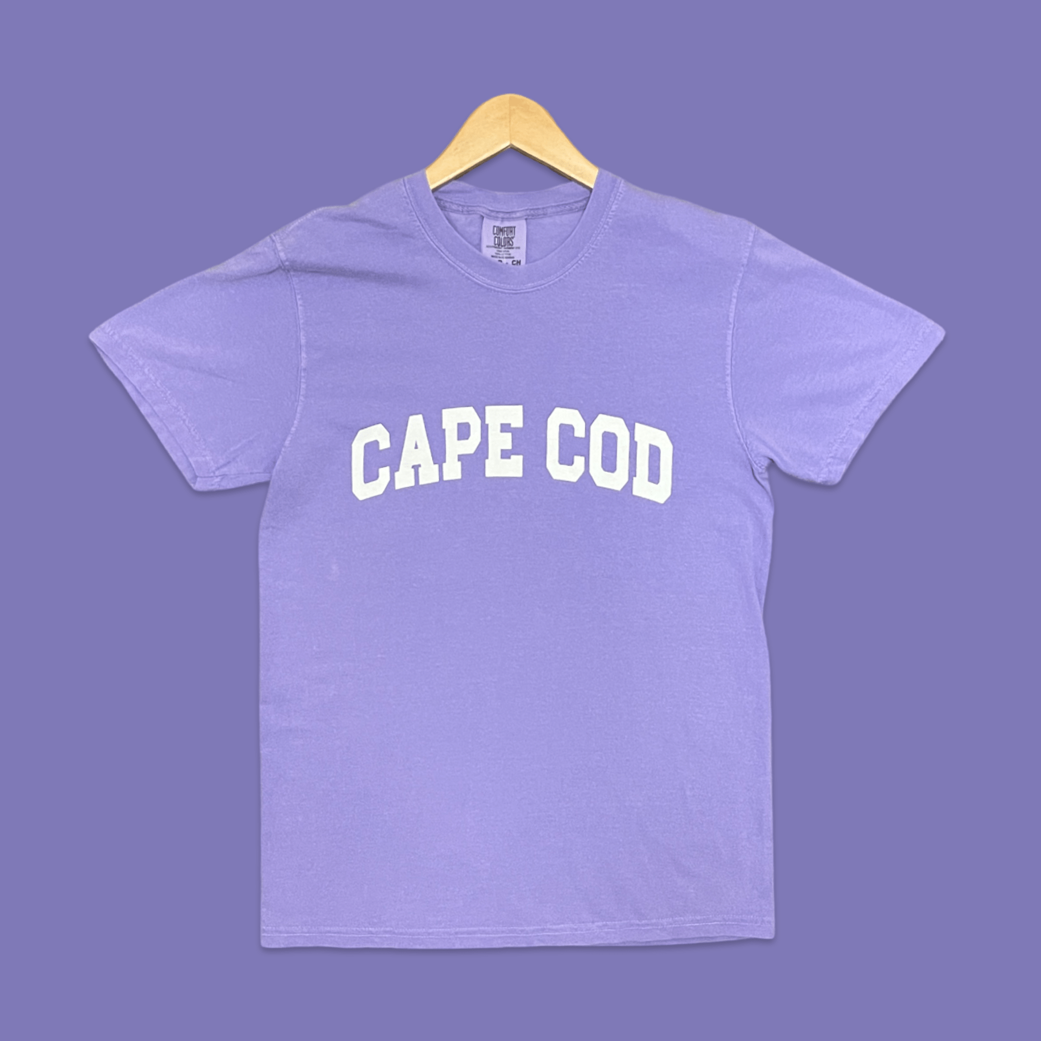 cape cod comfort colors t-shirt, violet w background