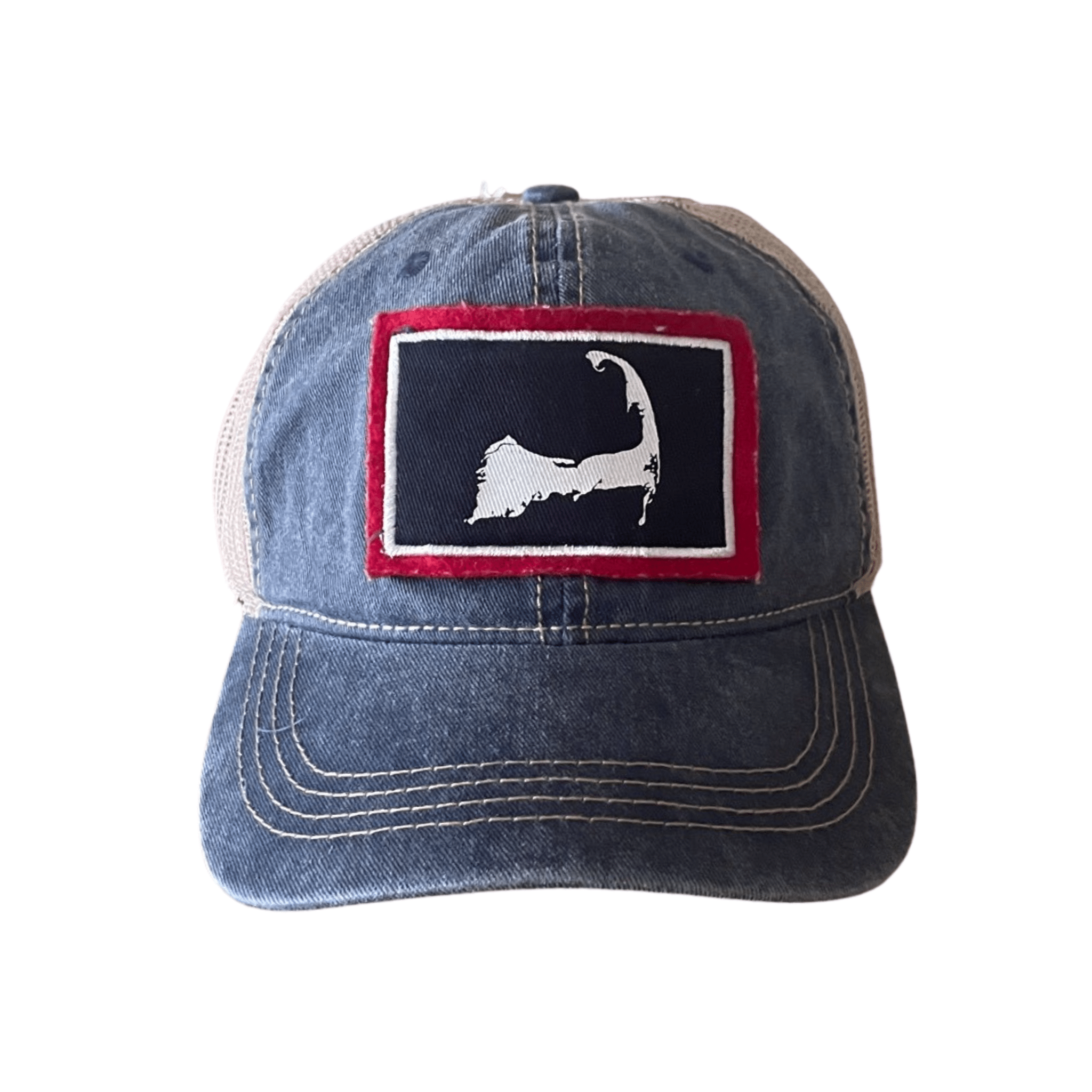 cape cod silhouette patch adjustable hat, front