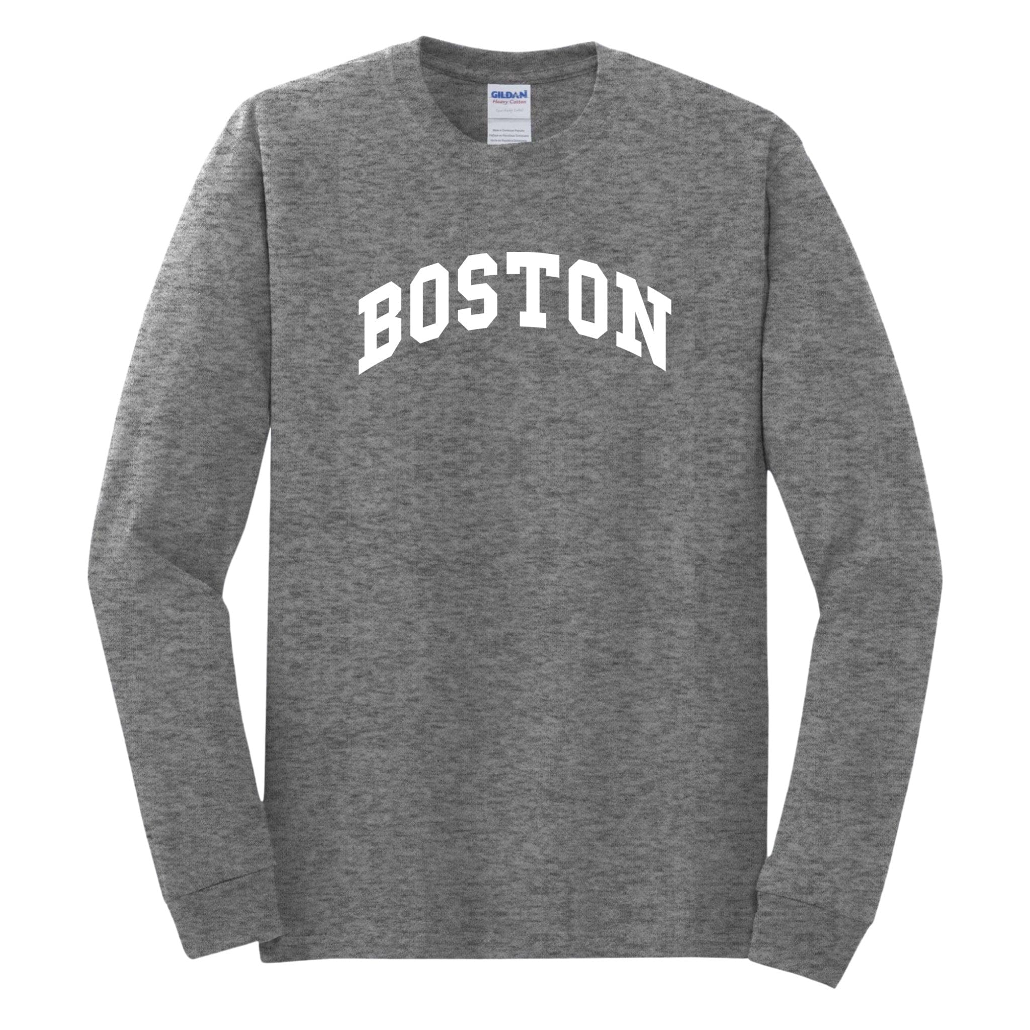 Boston classic long sleeve t-shirt, graphite heather