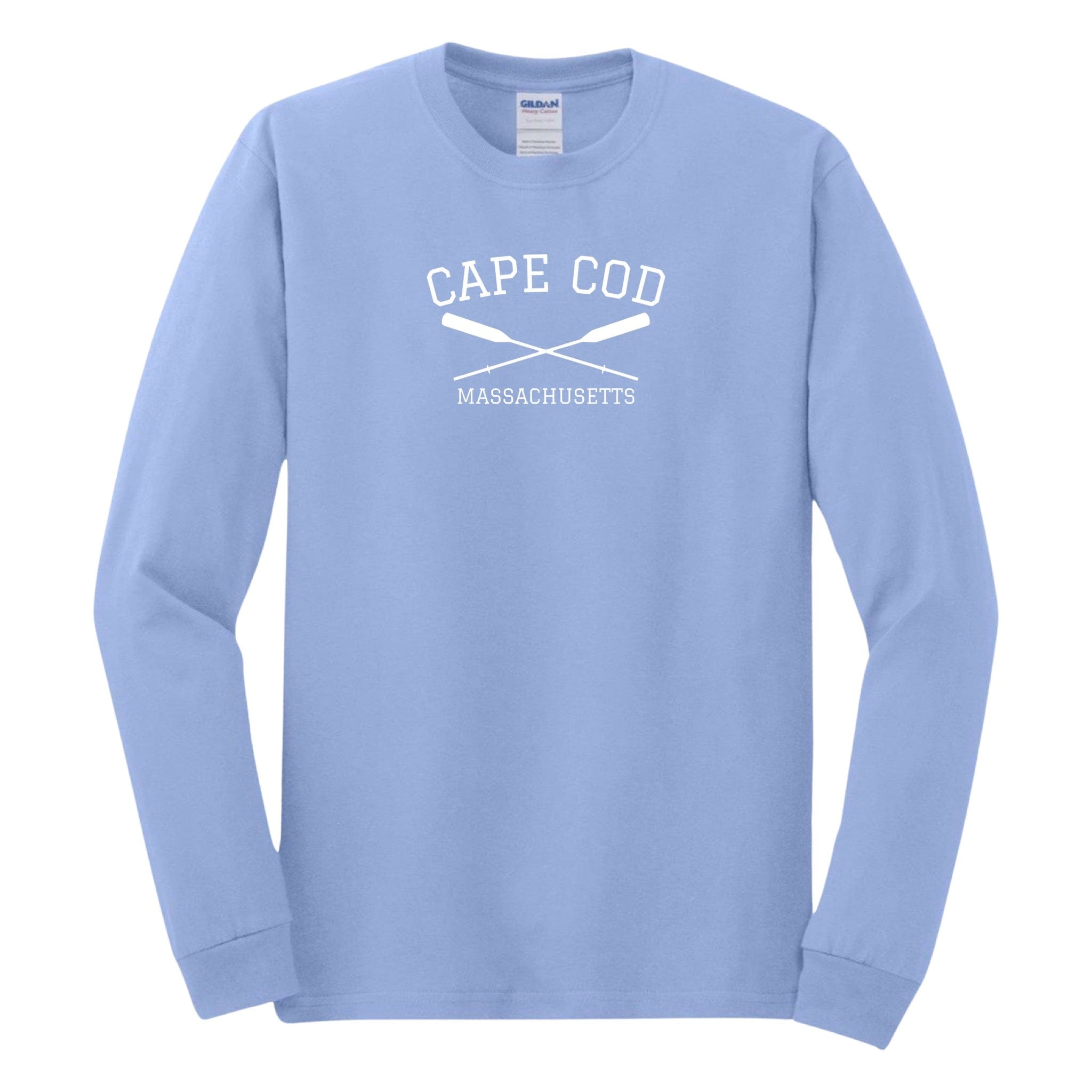 Cape Cod Crossed Oar Long Sleeve, carolina blue