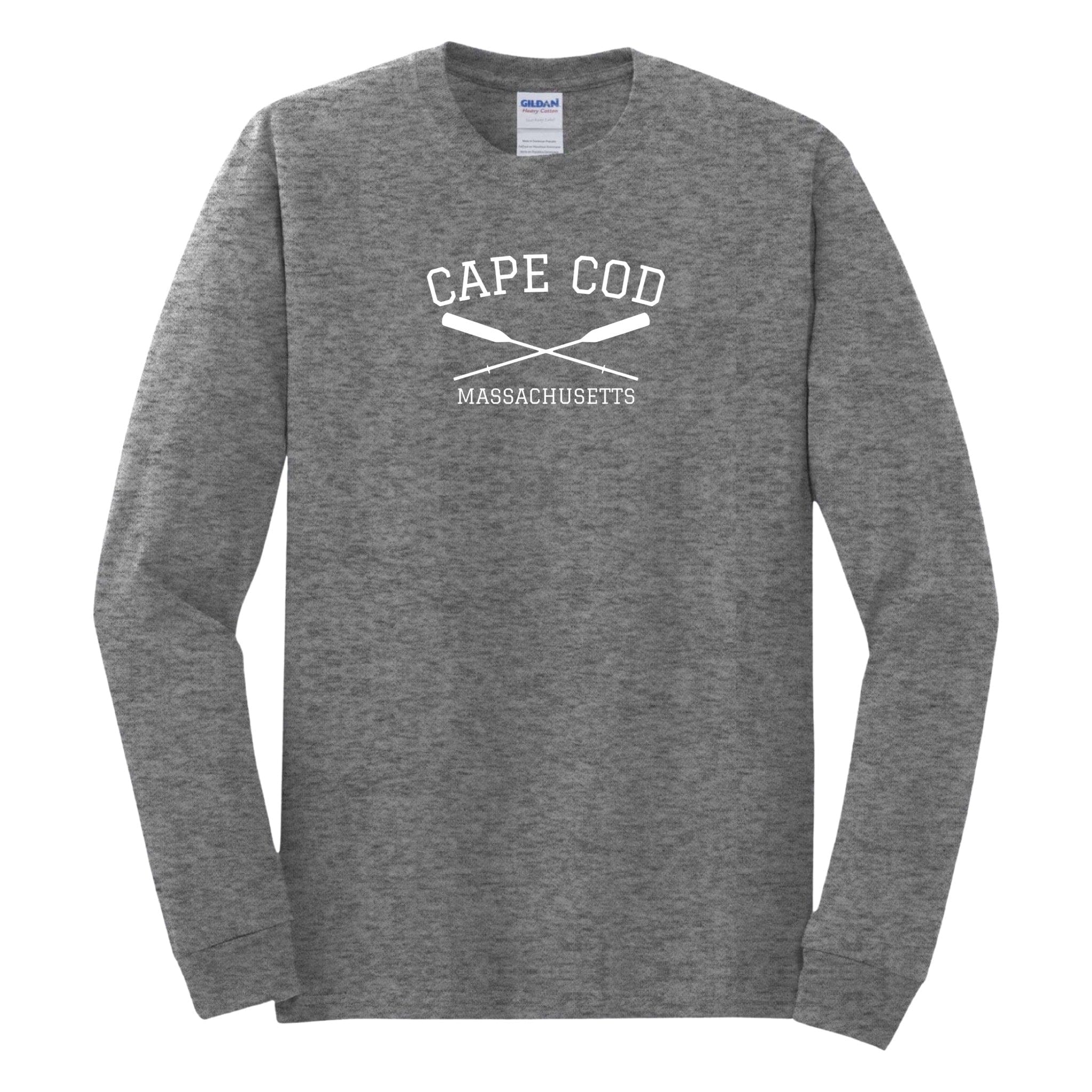 Cape Cod Crossed Oar Long Sleeve, graphite heather