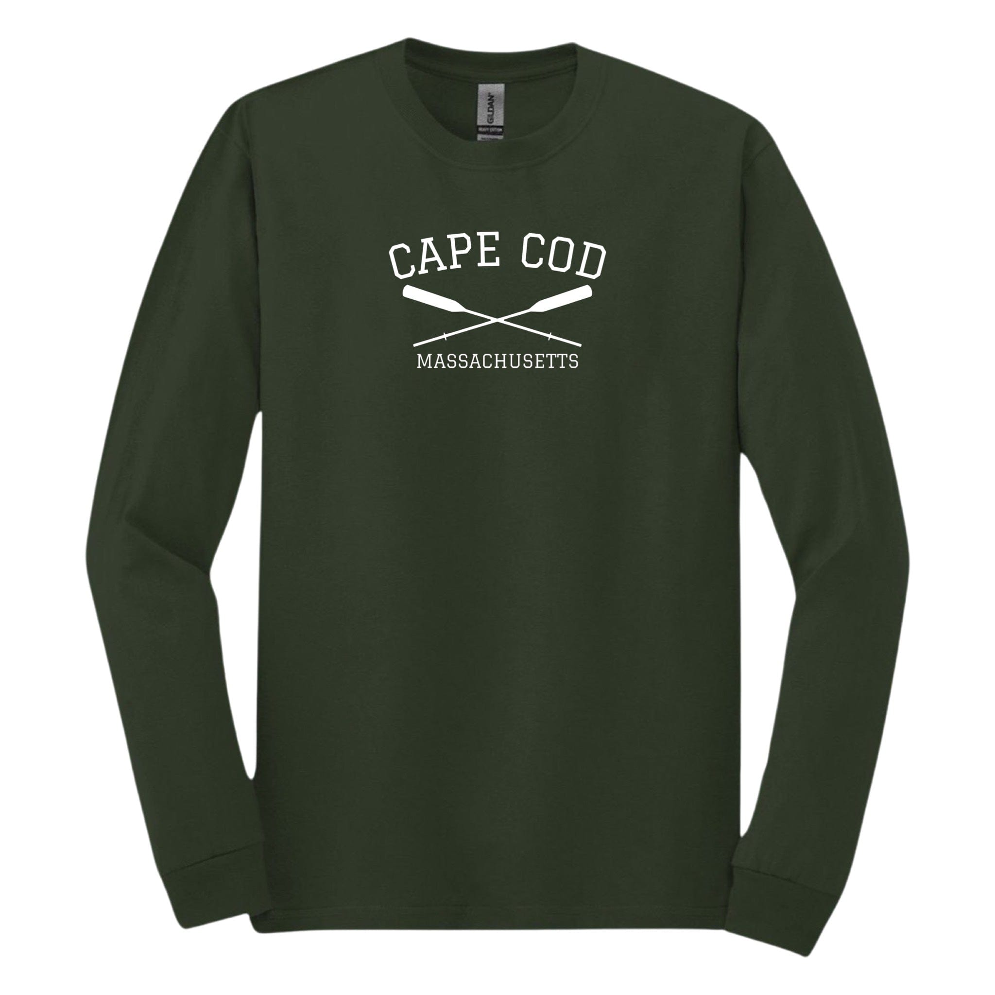 Cape Cod Crossed Oar Long Sleeve, forest green