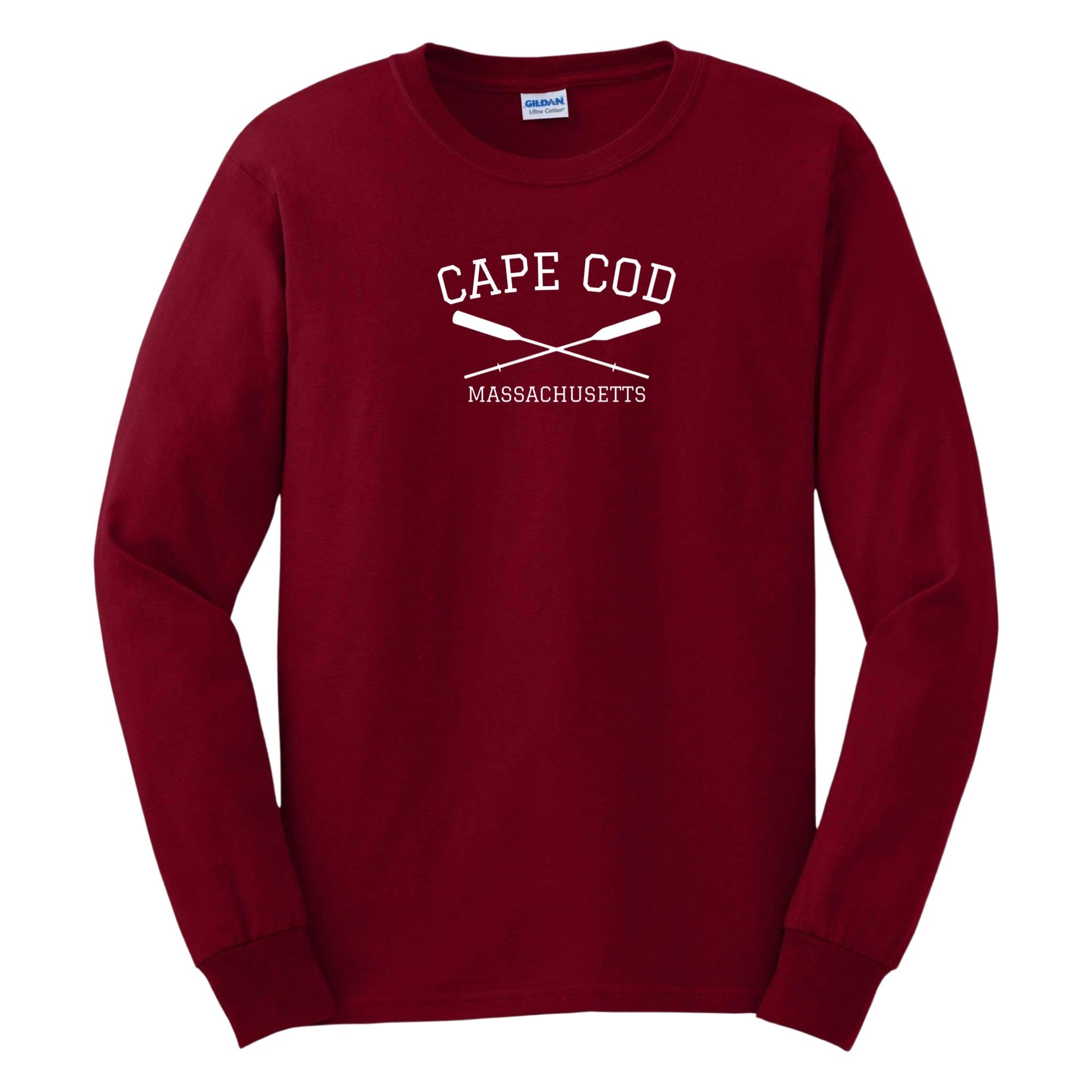 Cape Cod Crossed Oar Long Sleeve, cardinal red