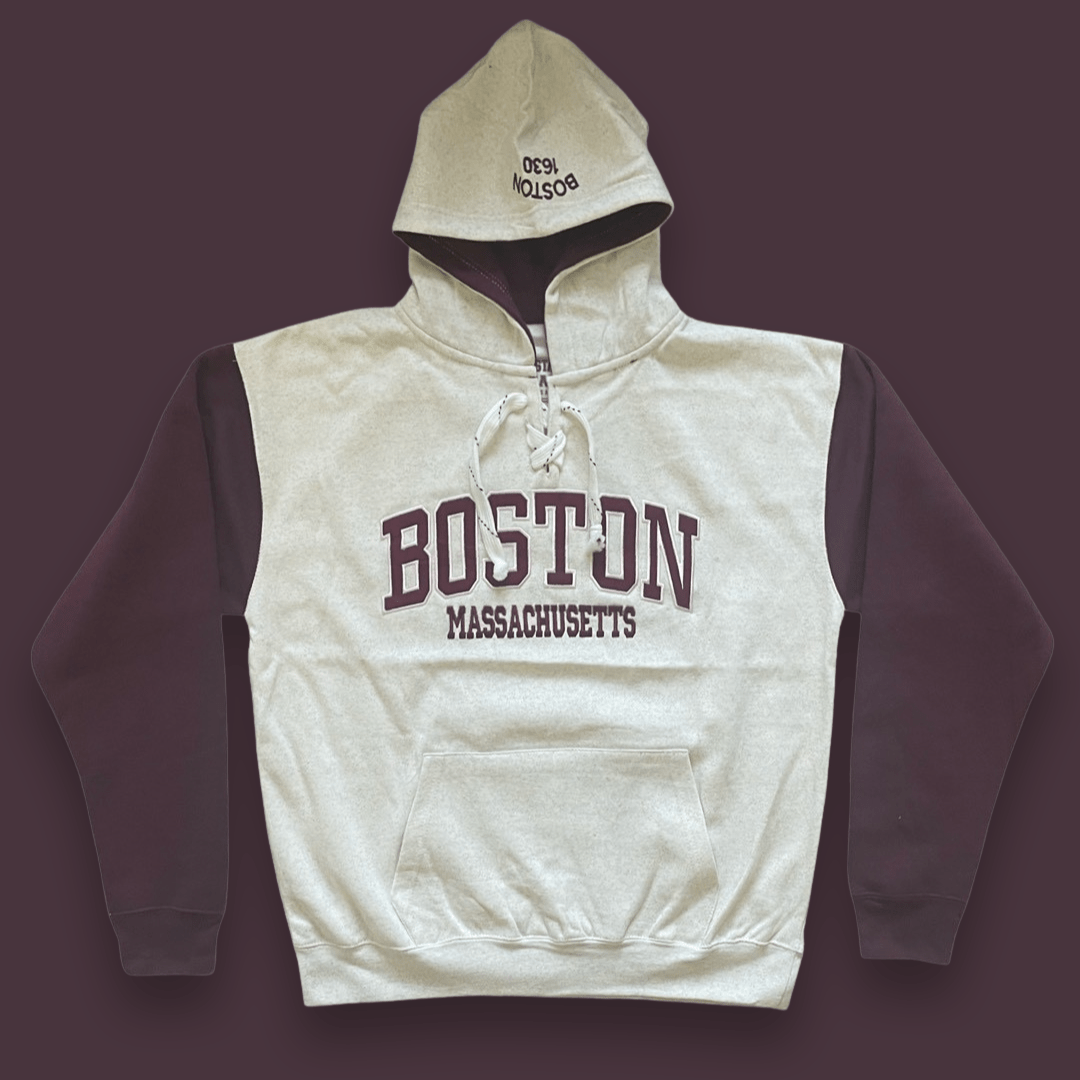 Boston applique hockey hoodie