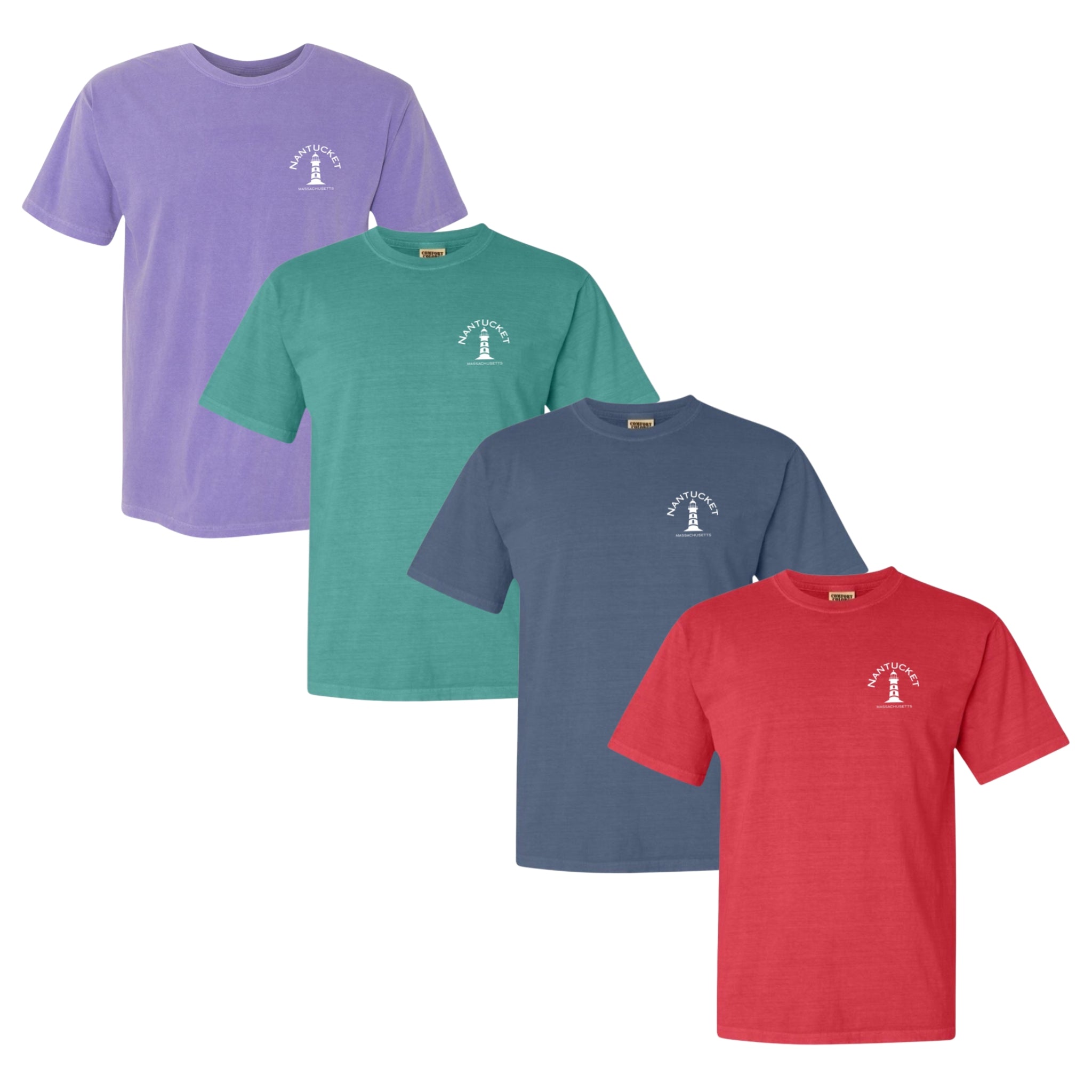 Nantucket Lighthouse Comfort Colors T-Shirt, all colors